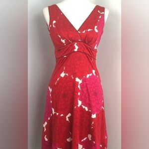 Tory Burch 2 piece ensemble Red Cactus S dress with S matching very thin sweater